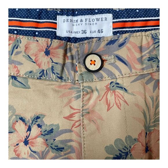 Denim & Flower Shorts Size 36 - Picture 2 of 6